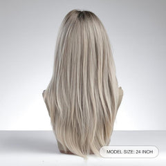 Layered Ombre Hair Replacement Wigs for Women - Long Butterfly Hair Cut Wig