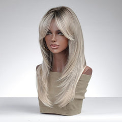 Layered Ombre Hair Replacement Wigs for Women - Long Butterfly Hair Cut Wig