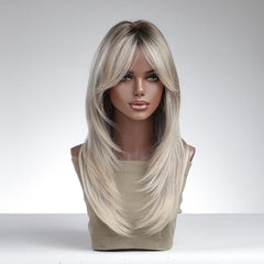 Layered Ombre Hair Replacement Wigs for Women - Long Butterfly Hair Cut Wig