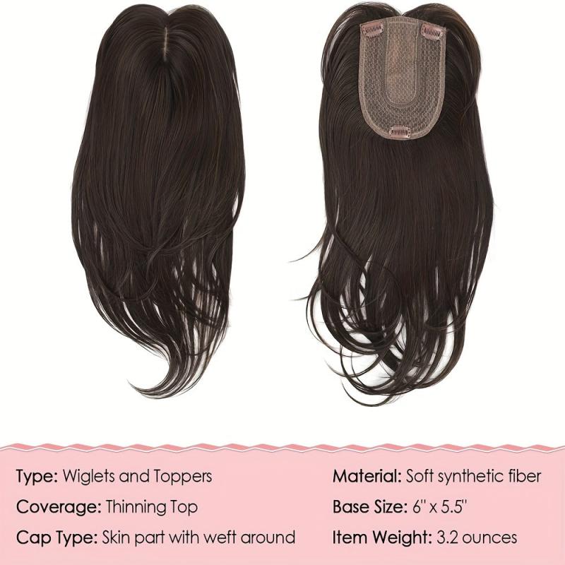 Synthetic Hair Topper for Thinning Hair Extensions Clip In Fringe