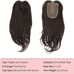 Synthetic Hair Topper for Thinning Hair Extensions Clip In Fringe