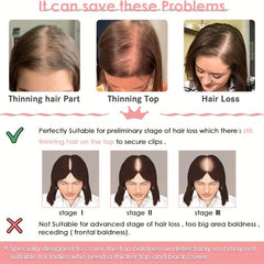 Synthetic Hair Topper for Thinning Hair Extensions Clip In Fringe