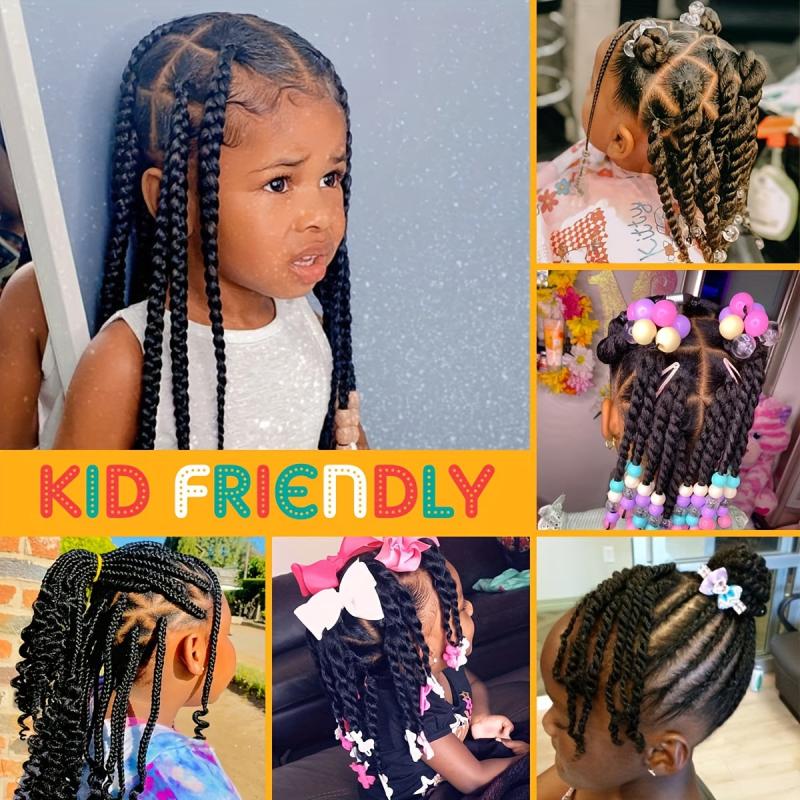 4Packs Brazilian Yarn Wool Braiding Hair Acrylic Thread With Crochet Hook