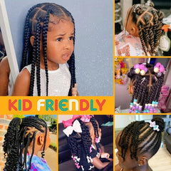 4Packs Brazilian Yarn Wool Braiding Hair Acrylic Thread With Crochet Hook