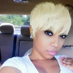 Short Pixie Layered Hair Wigs Heat Resistant Synthetic Wigs