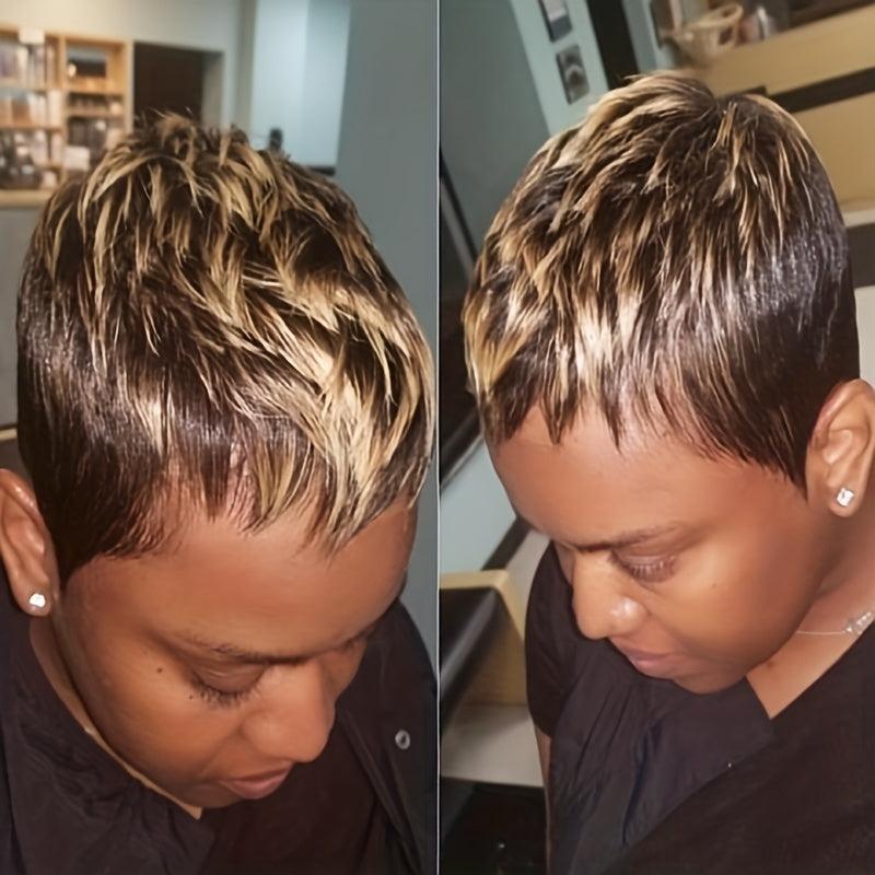 Short Pixie Layered Hair Wigs Heat Resistant Synthetic Wigs