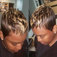Short Pixie Layered Hair Wigs Heat Resistant Synthetic Wigs