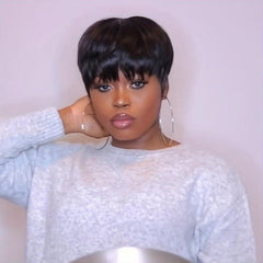Short Pixie Layered Hair Wigs Heat Resistant Synthetic Wigs