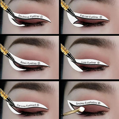 Professional Eyeliner Stencil Eyeshadow Stencil Set 4 Style Non-woven Materials