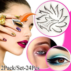 Professional Eyeliner Stencil Eyeshadow Stencil Set 4 Style Non-woven Materials