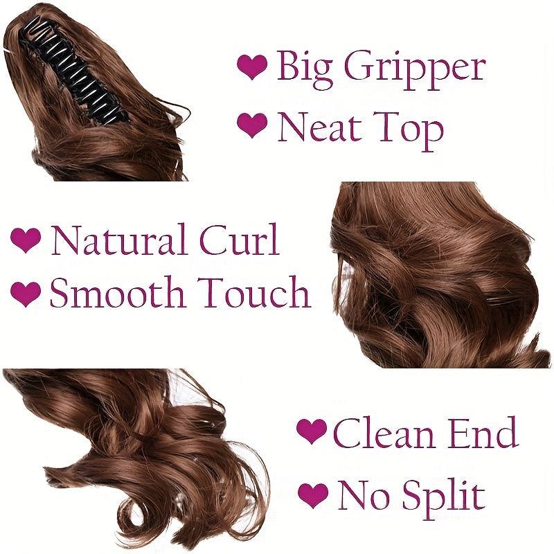 50 8 Cm Body Wave Ponytail Extensions Clip In Hair Extension Heat Resistant