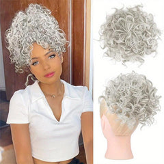 Messy Hair Bun Hair Piece Elastic Drawstring Loose Wave Hair Bun