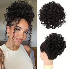 Messy Hair Bun Hair Piece Elastic Drawstring Loose Wave Hair Bun