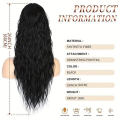 Long Curly Wavy Drawstring Ponytail Extensions For Women