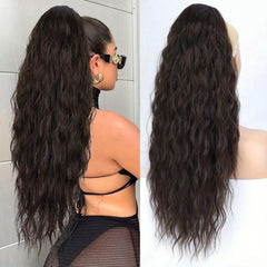 Long Curly Wavy Drawstring Ponytail Extensions For Women