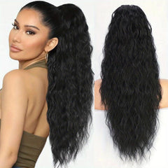Long Curly Wavy Drawstring Ponytail Extensions For Women