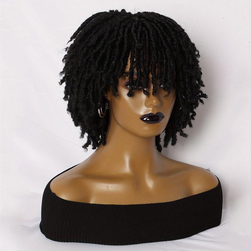 Short Twist Wigs for Women - 24 Cm Dreadlock Wigs Afro Curly Synthetic Wigs