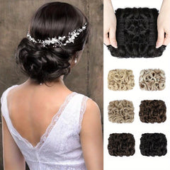 Messy Hair Bun Chignon Scrunchie Stretch Hairpiece for Women Girls