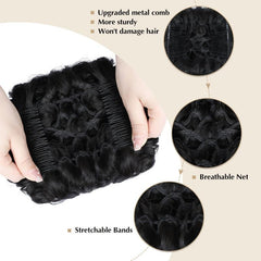 Messy Hair Bun Chignon Scrunchie Stretch Hairpiece for Women Girls