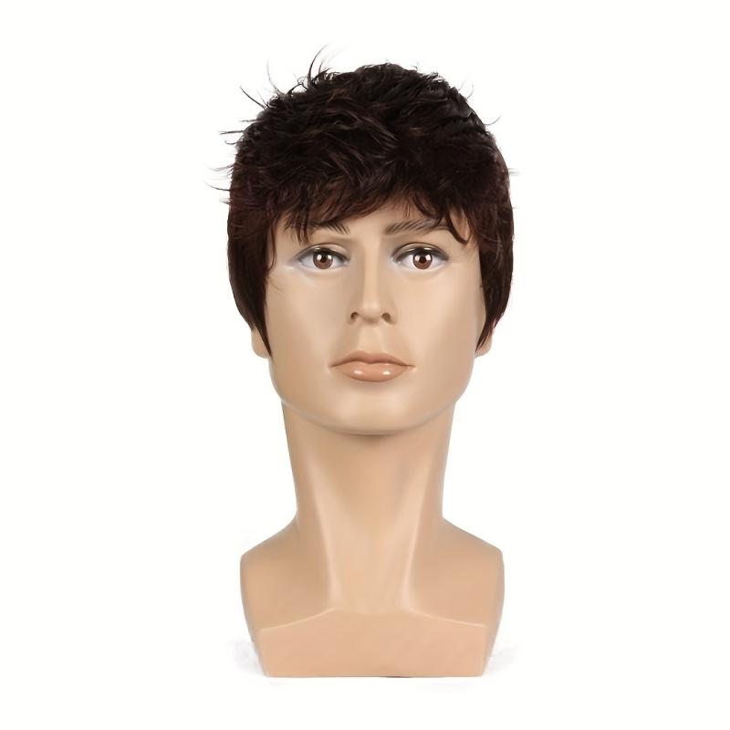 15 24 Cm Men Short Hair Wigs Handsome Male Synthetic Daily Costume Wigs