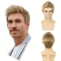 15 24 Cm Men Short Hair Wigs Handsome Male Synthetic Daily Costume Wigs