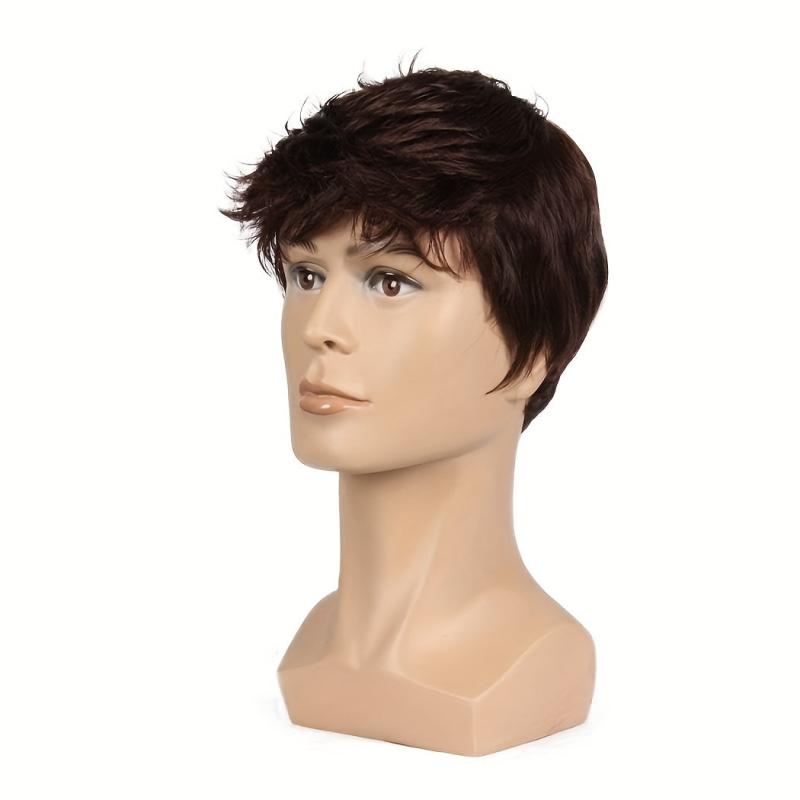 15 24 Cm Men Short Hair Wigs Handsome Male Synthetic Daily Costume Wigs