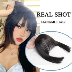 One Piece Clip In Bangs for Women Easy to Apply Fringe Hair Piece