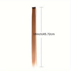 10pcs 45-72cm Multicolor Hair Extensions for Women Party Cosplay Daily Wear
