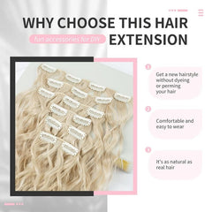 6pcs Long Curly Wavy Hair Extensions for Daily Use