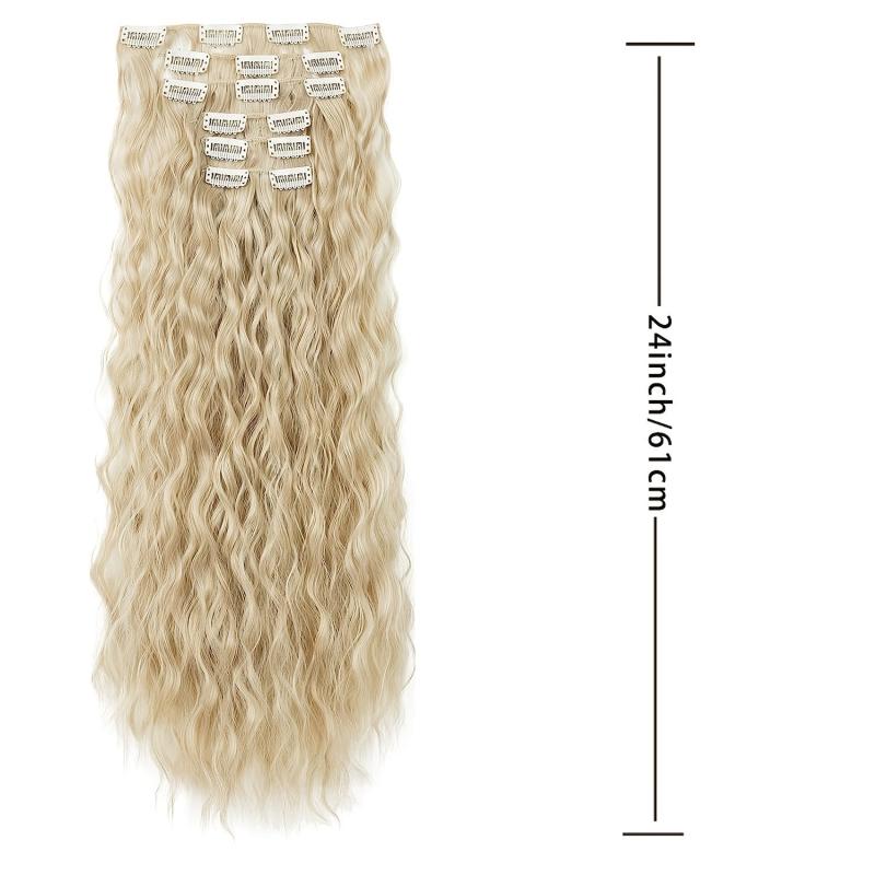 6pcs Long Curly Wavy Hair Extensions for Daily Use