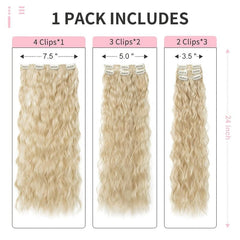 6pcs Long Curly Wavy Hair Extensions for Daily Use