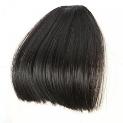 Light Brown Wispy Bangs Clip In Synthetic Hairpiece for Daily Wear