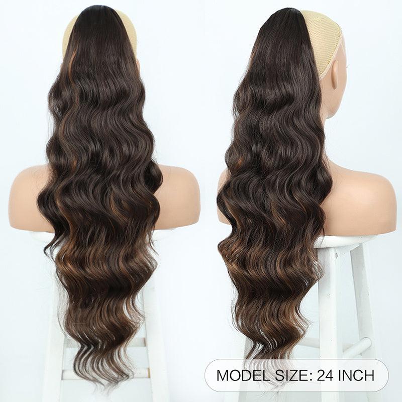 Long Wavy Drawstring Ponytail Extension For Women
