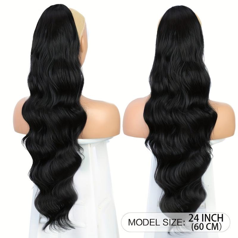 Long Wavy Drawstring Ponytail Extension For Women