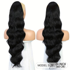 Long Wavy Drawstring Ponytail Extension For Women