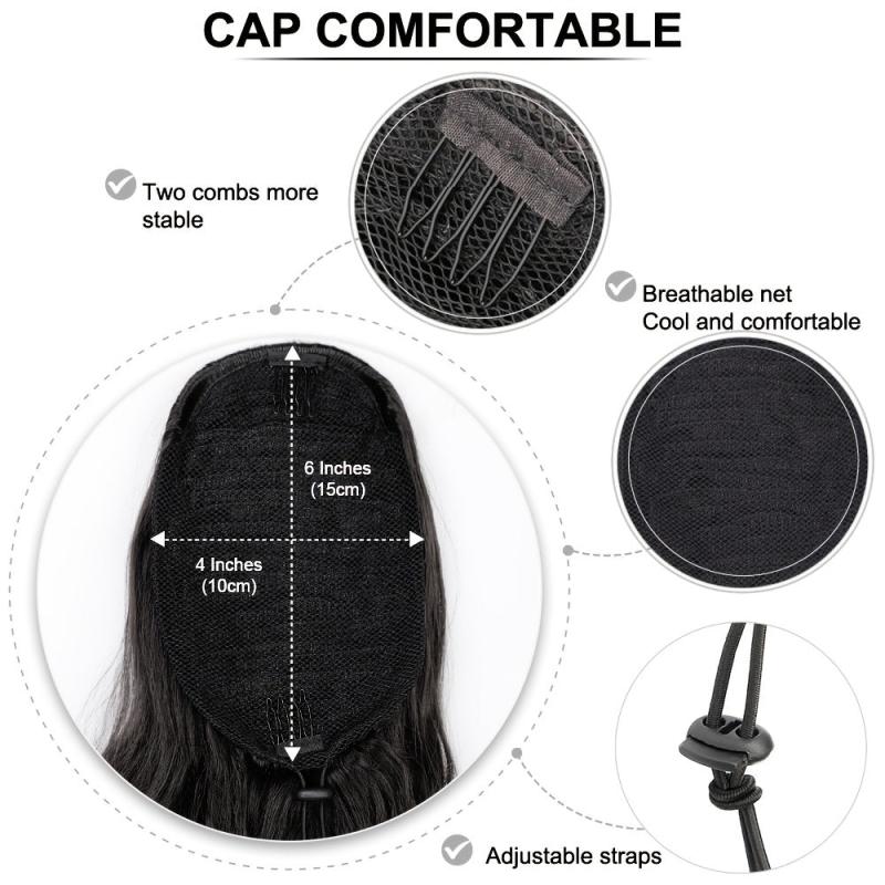 Long Wavy Drawstring Ponytail Extension For Women