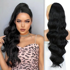 Long Wavy Drawstring Ponytail Extension For Women