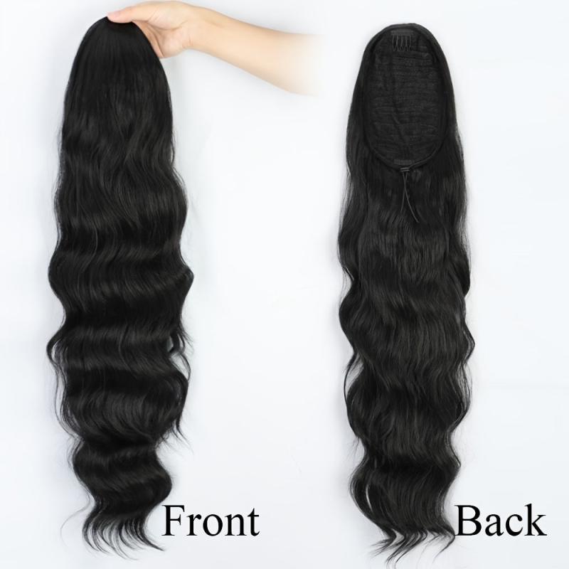Long Wavy Drawstring Ponytail Extension For Women