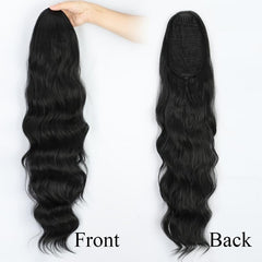 Long Wavy Drawstring Ponytail Extension For Women