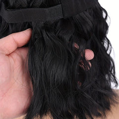 Wavy Curly Hair Wig with Baseball Cap for Daily Wear
