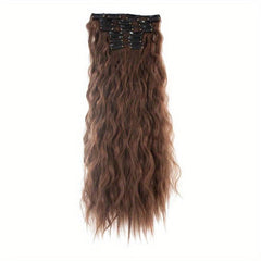 Water Wave Hair Extensions Long Mermaid Waves Wavy Clip In Hairpiece