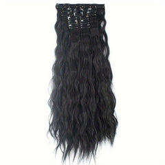 Water Wave Hair Extensions Long Mermaid Waves Wavy Clip In Hairpiece