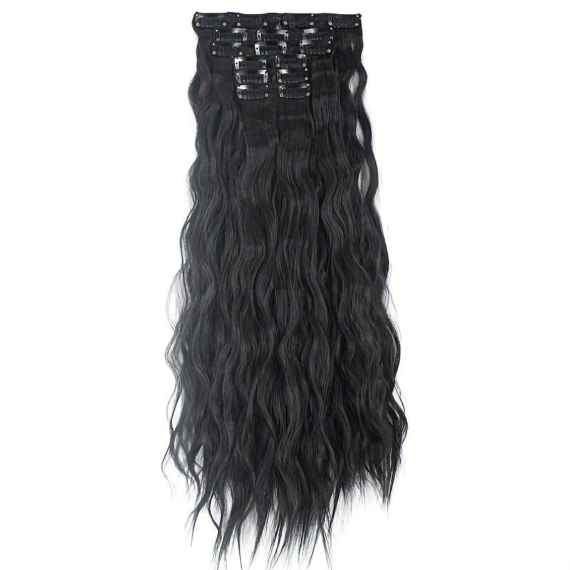 Water Wave Hair Extensions Long Mermaid Waves Wavy Clip In Hairpiece