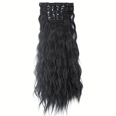 Water Wave Hair Extensions Long Mermaid Waves Wavy Clip In Hairpiece