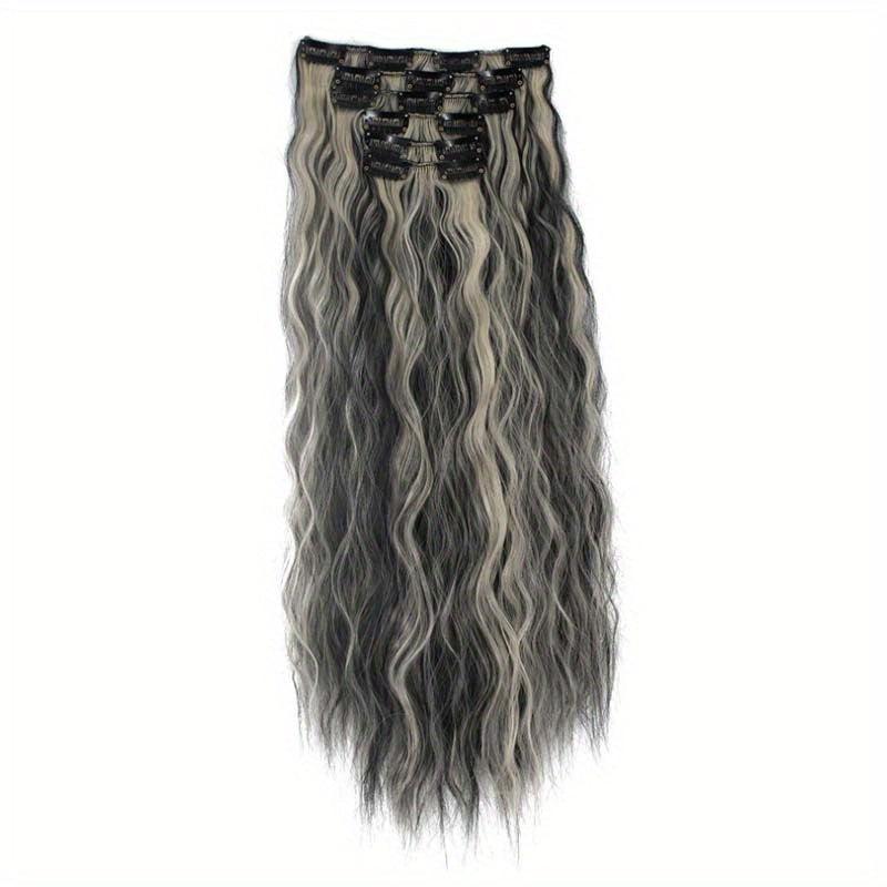 Water Wave Hair Extensions Long Mermaid Waves Wavy Clip In Hairpiece