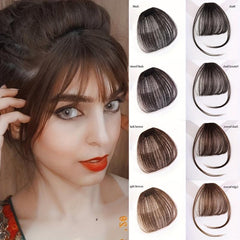 Synthetic Hair Bangs Clip In Front Bangs With Sideburns Hair Piece