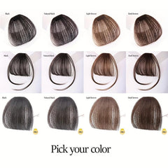 Synthetic Hair Bangs Clip In Front Bangs With Sideburns Hair Piece