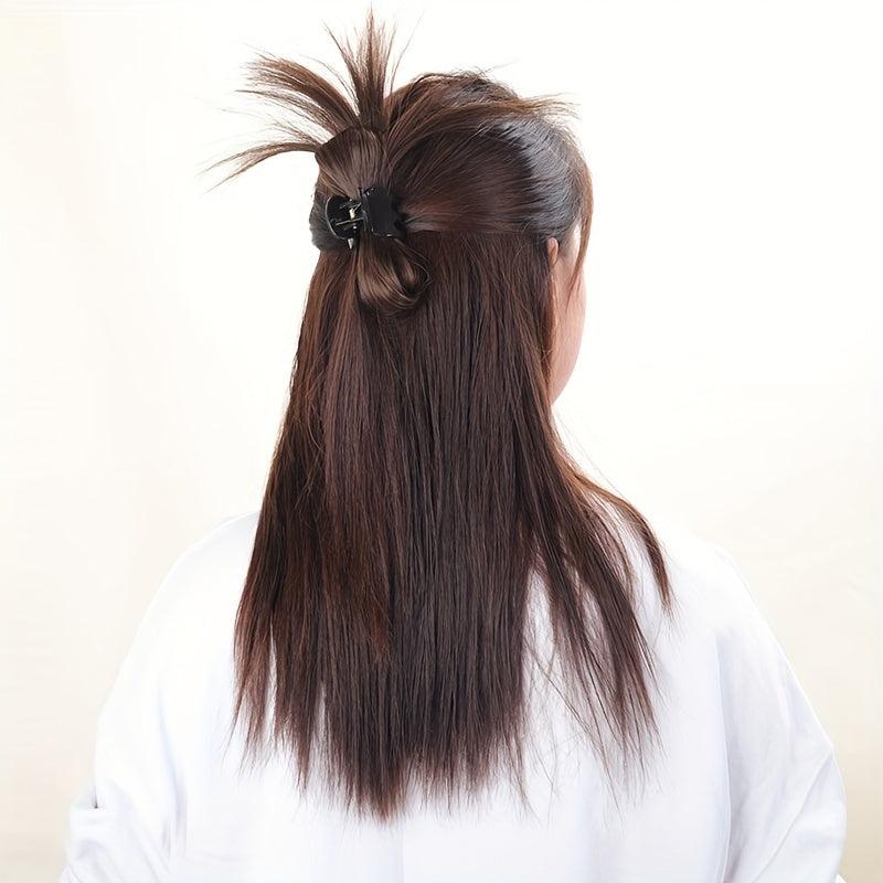 Messy Bun Hair Piece Claw Clip Lady Extended Updo Bun Ponytail Wig
