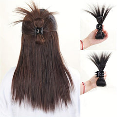 Messy Bun Hair Piece Claw Clip Lady Extended Updo Bun Ponytail Wig