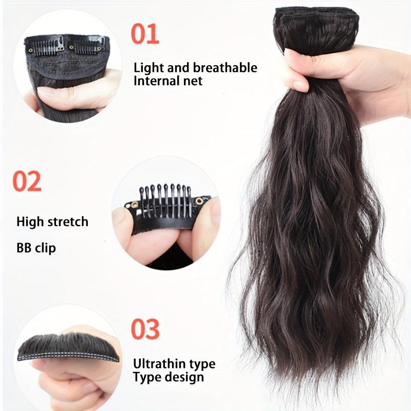 Long Curly Hair Pieces Synthetic Clip In Hair Extensions Natural Look